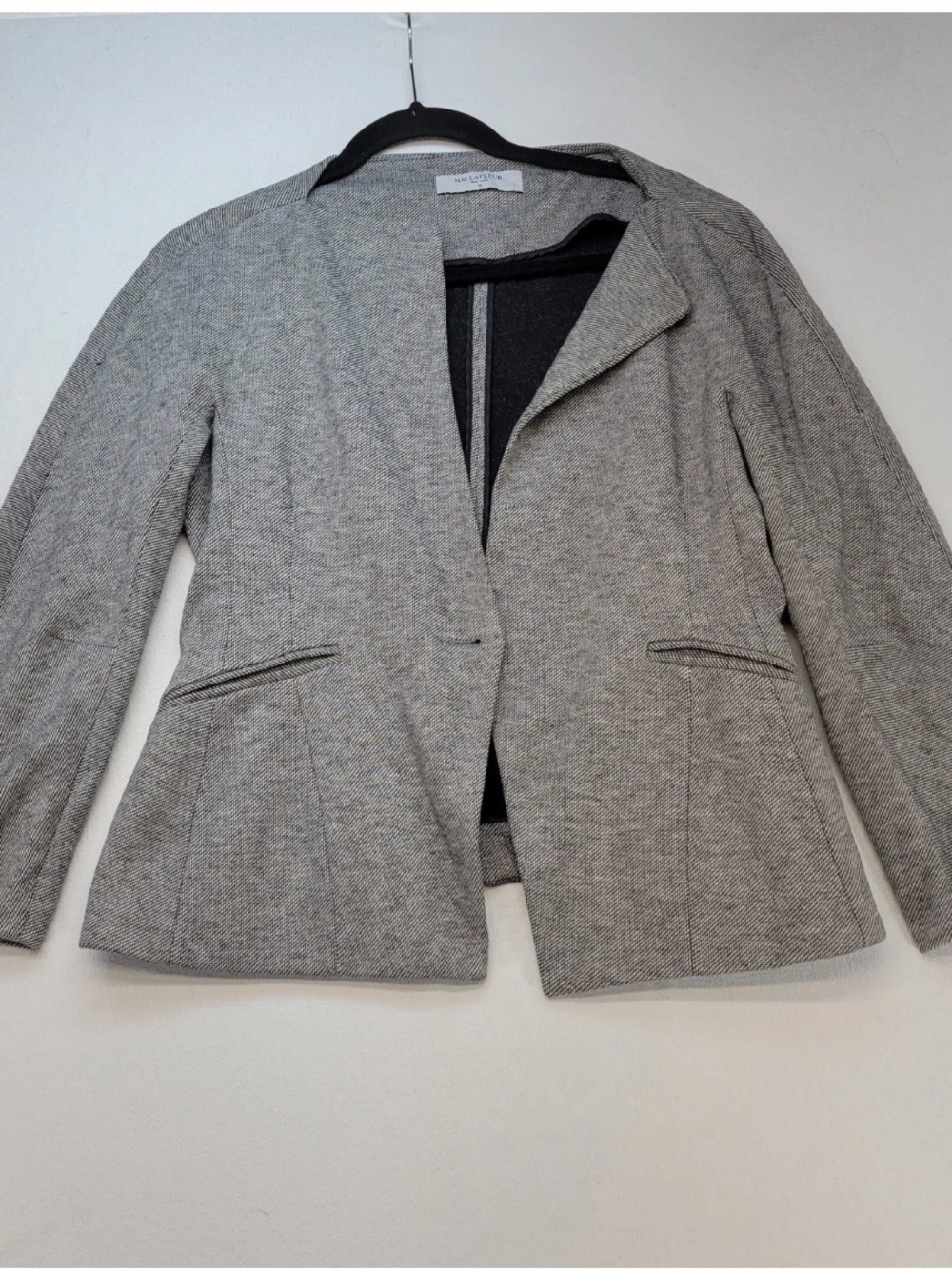 MM Lafleur Wilson Light Gray Women's Tailored Blazer Jacket - Size 12